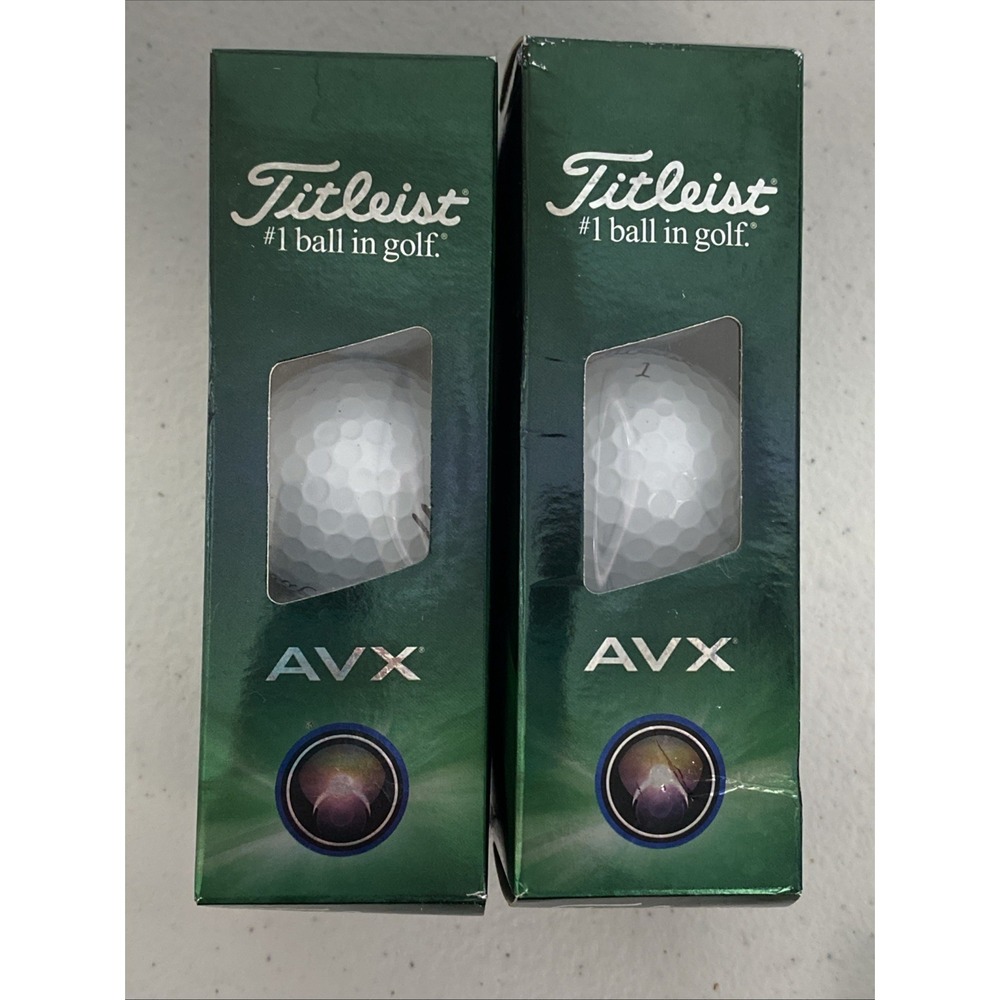 Titleist AVX Golf Balls 2 Sleeves Set Of 6 Low Spin Long Distance Soft Feel‎ NEW